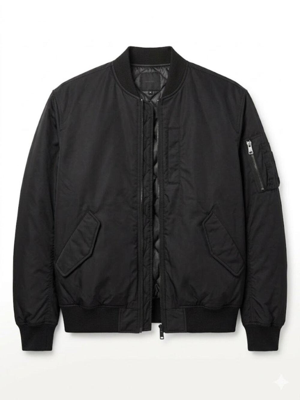 MA-1 Pilot Flight Jacket Bomber Aviator Top Gun Flying XL Black